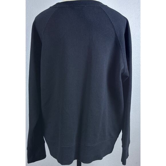 DKNY Sport Sz L Velvet Spellout Rhinestones Ice Waterfall LS Sweatshirt - Picture 3 of 8